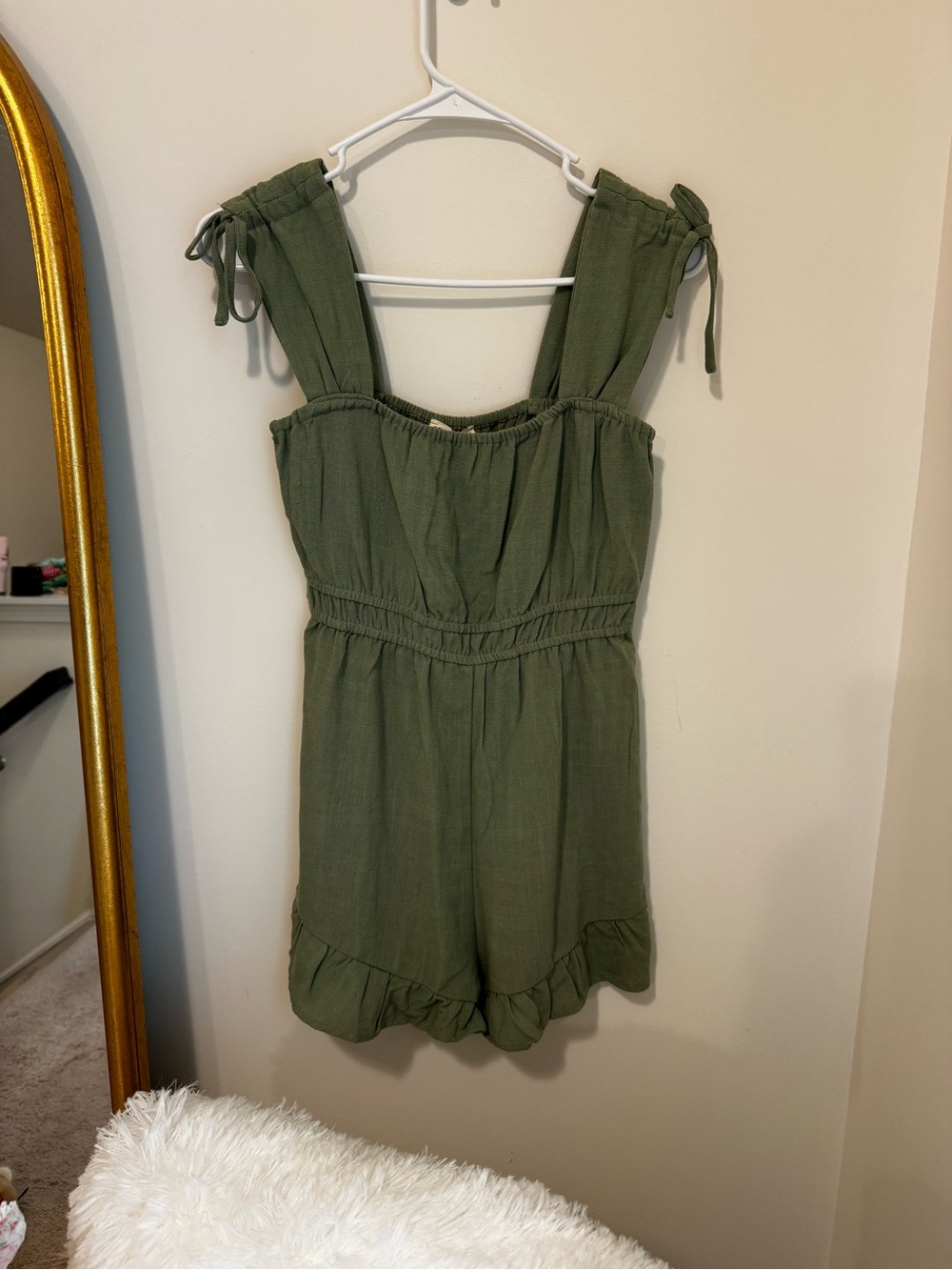 New in Green Ruffle Romper